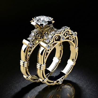 Royal Bond Crystal Ring Set