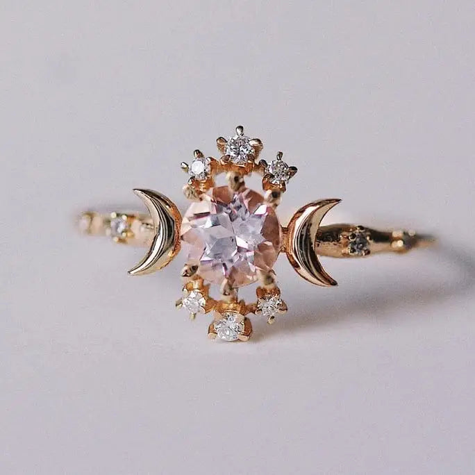 Triple Goddess Star Crystal Ring