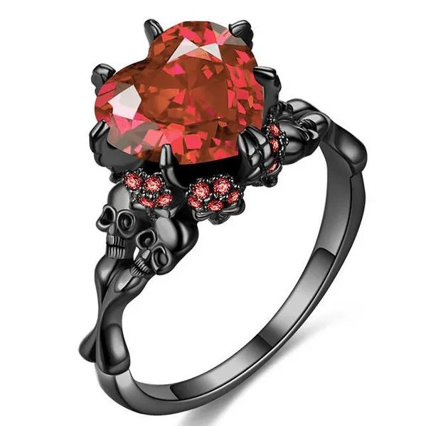 Eternal Love Skull Ring