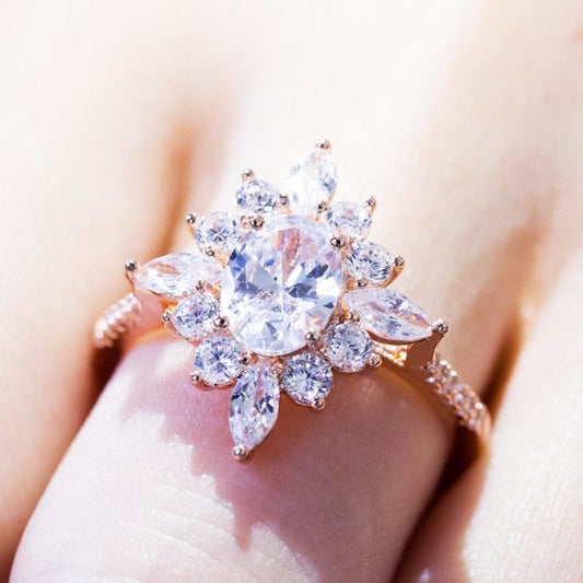Mystic Moonlight Bloom Ring