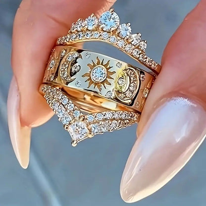 Eclipse of Light & Shadow Ritual Ring Set