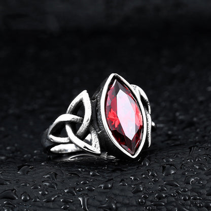 Mystic Triquetra Crystal Ring