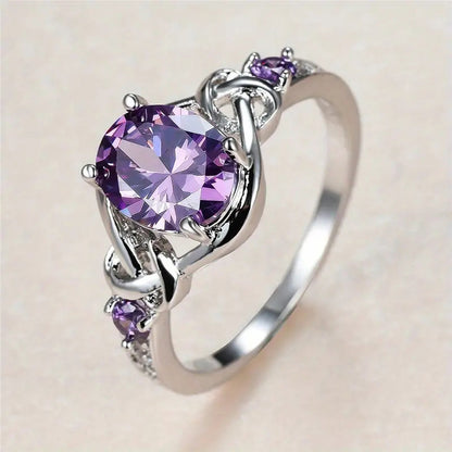 Sacred Amethyst Knot Ring