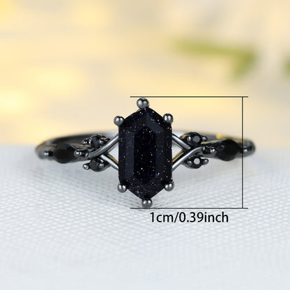 Cosmic Nightfall Crystal Ring