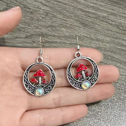 Celtic Grove Mushroom Earrings
