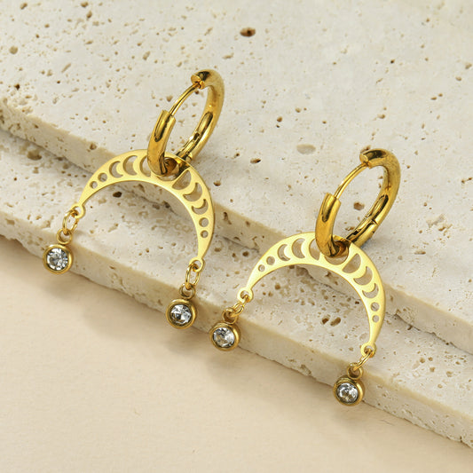 Enchanted Moon Phase Crescent Earrings