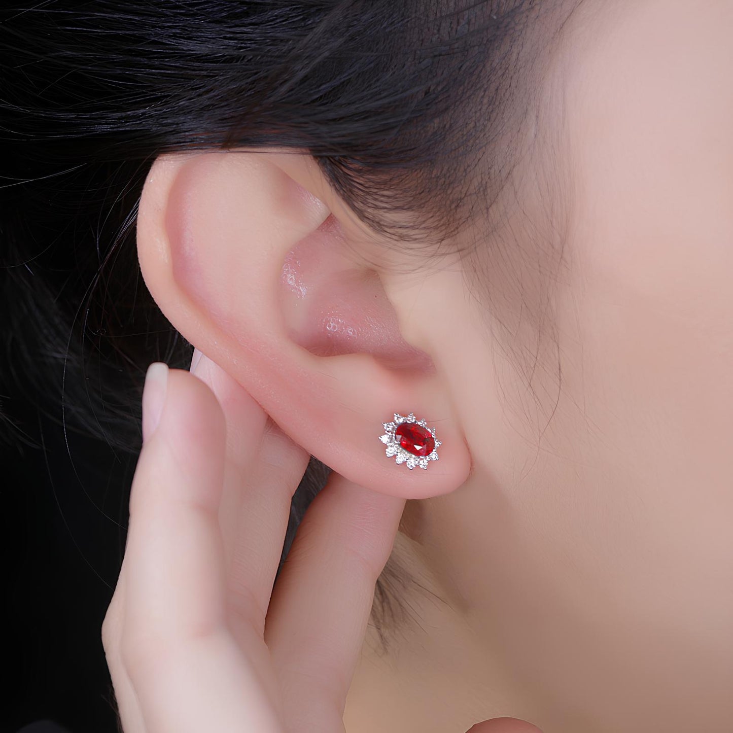 Celestial Radiance Gemstone Studs
