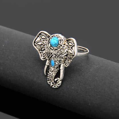 Elephant Spirit Turquoise Ring