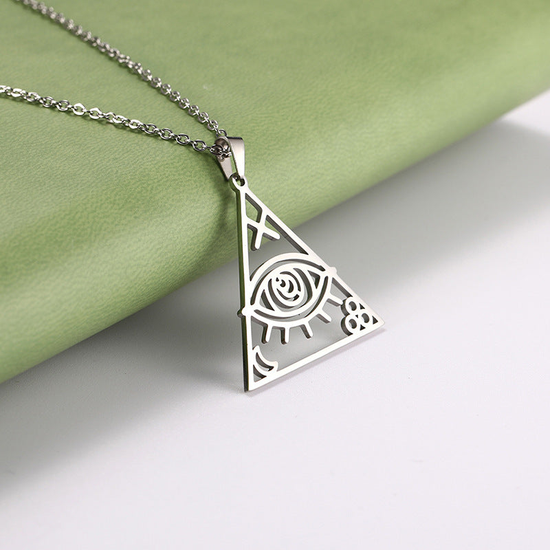 Triangle Evil Eye Necklace