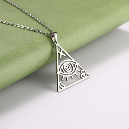 Triangle Evil Eye Necklace