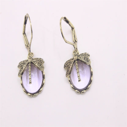 Enchanted Dragonfly Crystal Drop Earrings