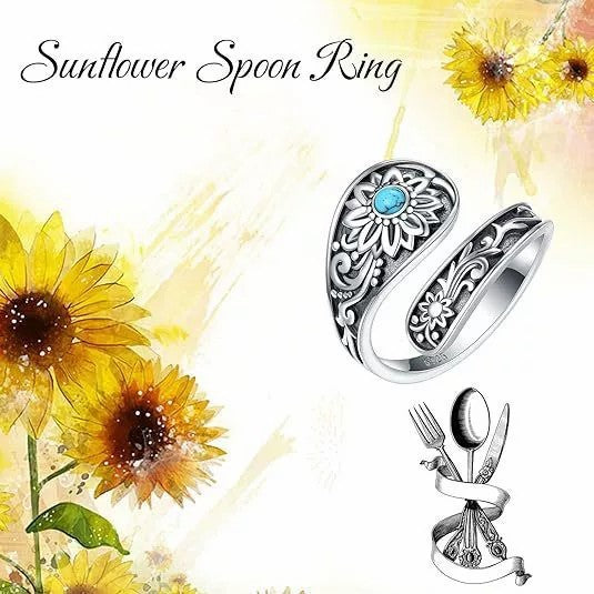 Floral Whisper Turquoise Ring