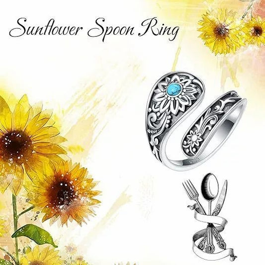 Floral Whisper Turquoise Ring