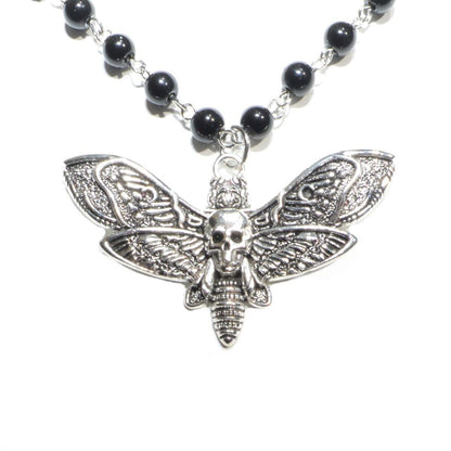 Death Head Moth Pearl Necklace