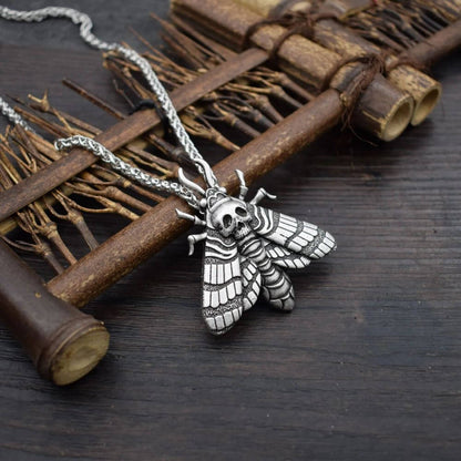 Gothic Death Moth Necklace