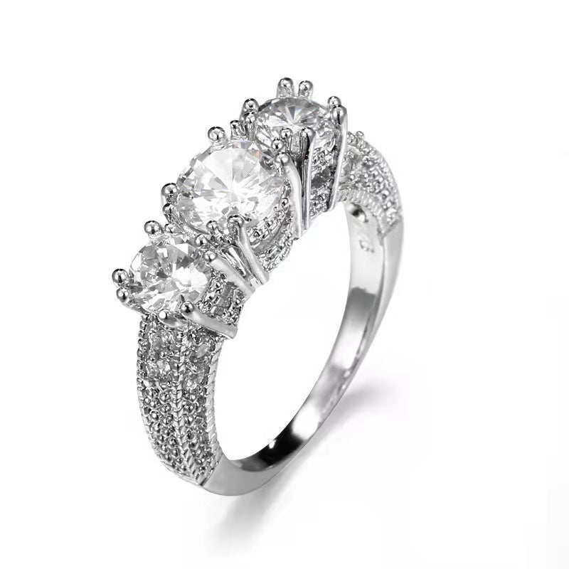 Triple Blessing Crystal Ring