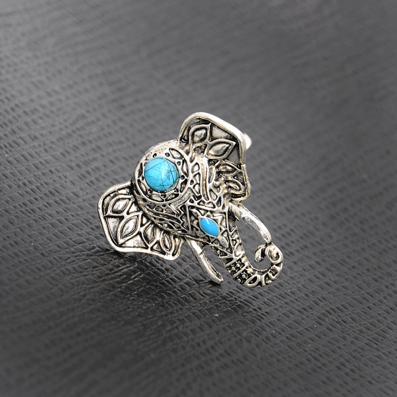 Elephant Spirit Turquoise Ring