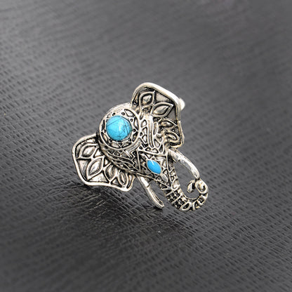 Elephant Spirit Turquoise Ring