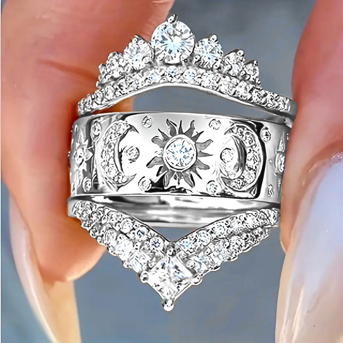 Eclipse of Light & Shadow Ritual Ring Set