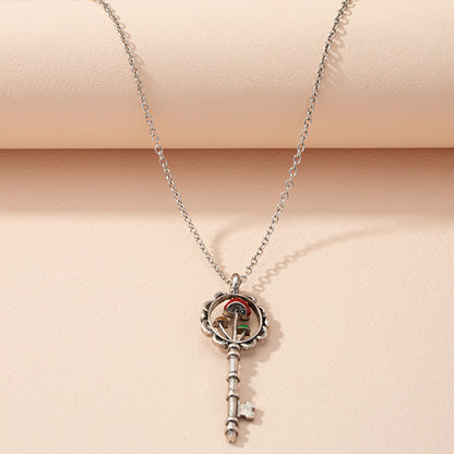 Mystical Mushroom Key Necklace