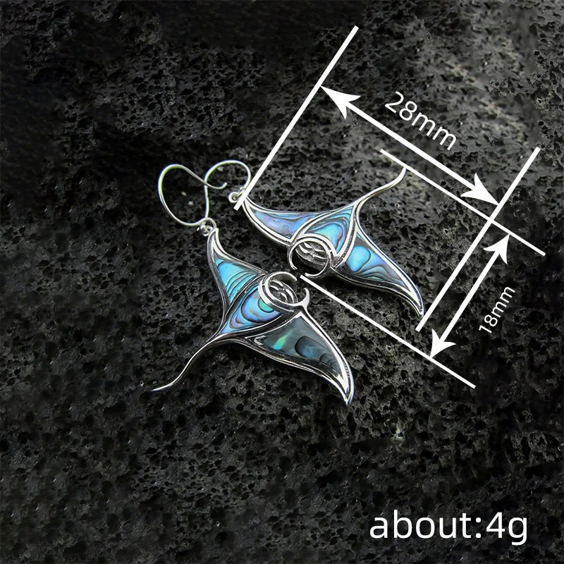 Moonlit Sea Manta Earrings