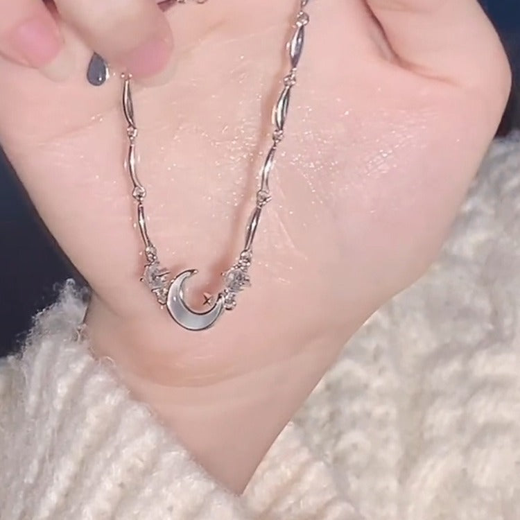 Lunar Grace Crescent Chain Bracelet