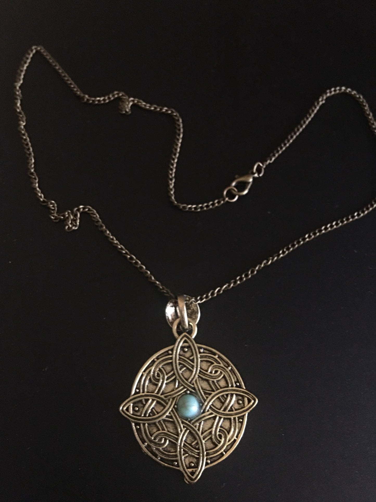 Turquoise Witch’s Knot Necklace