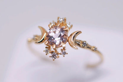 Celestial Crescent Wandering Star Ring