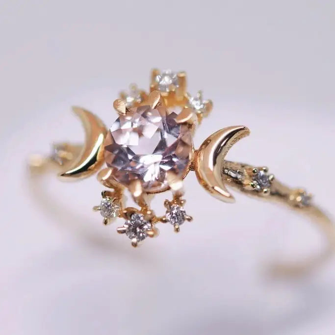 Triple Goddess Star Crystal Ring