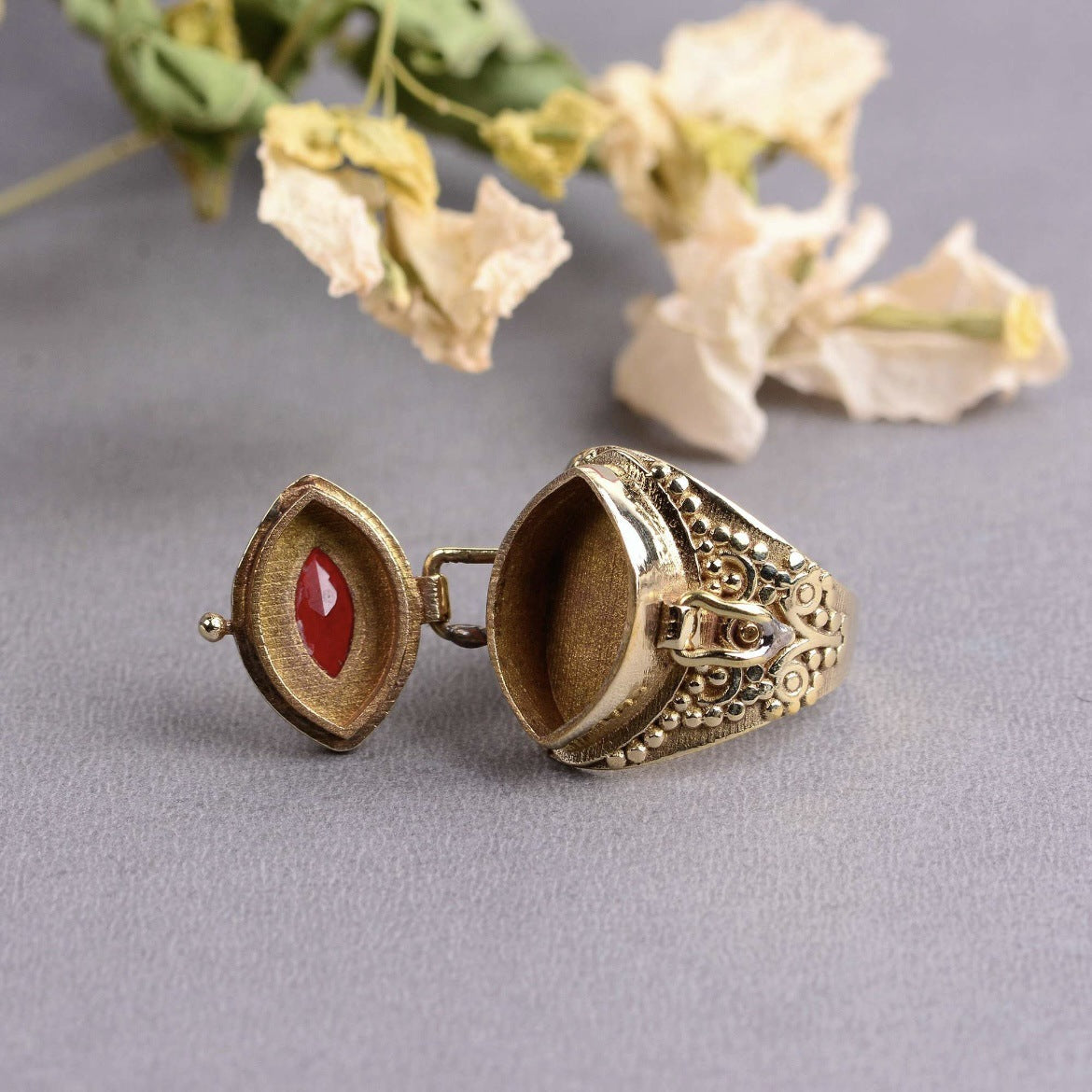 Witch’s Herb Locket Ring