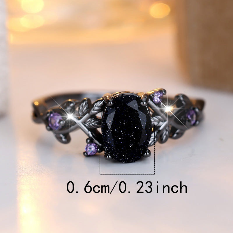 Starlit Void Crystal Ring