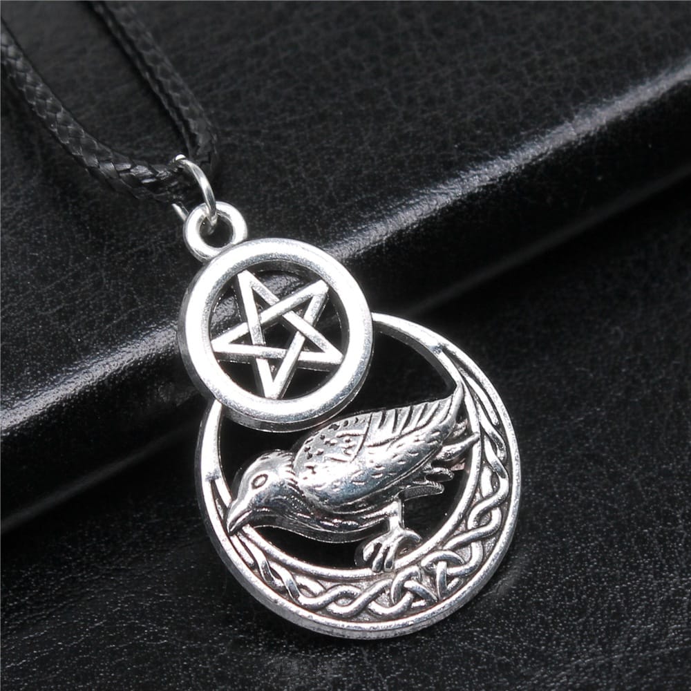 Raven Moon Pentacle Necklace