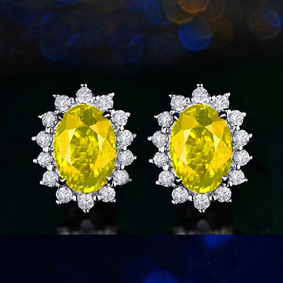 Celestial Radiance Gemstone Studs