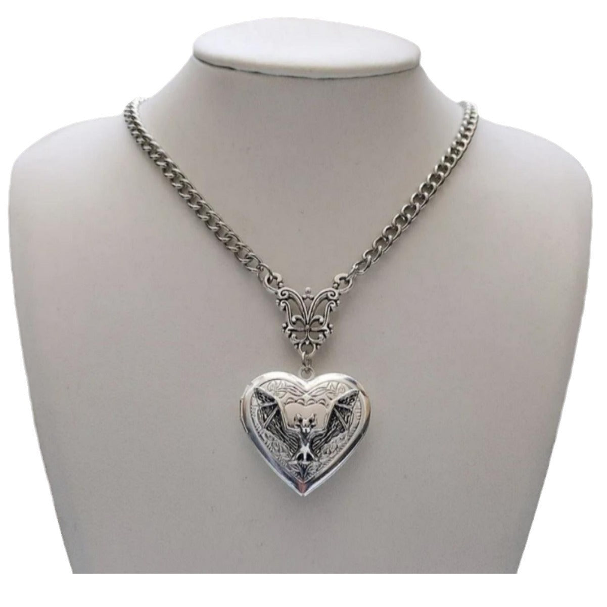 Gothic Vampire Witch’s Heart Locket Necklace