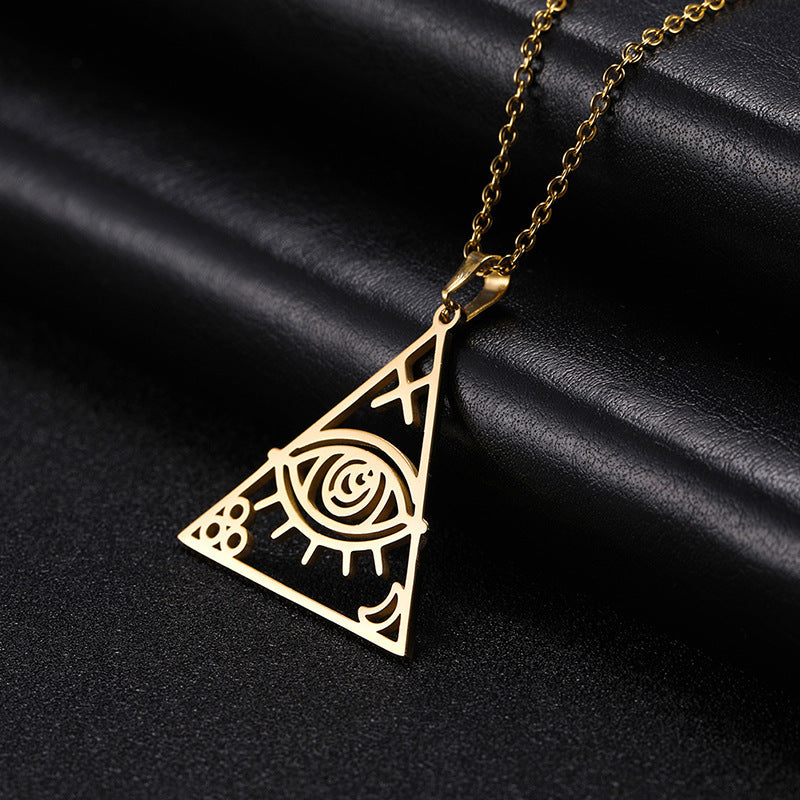 Triangle Evil Eye Necklace