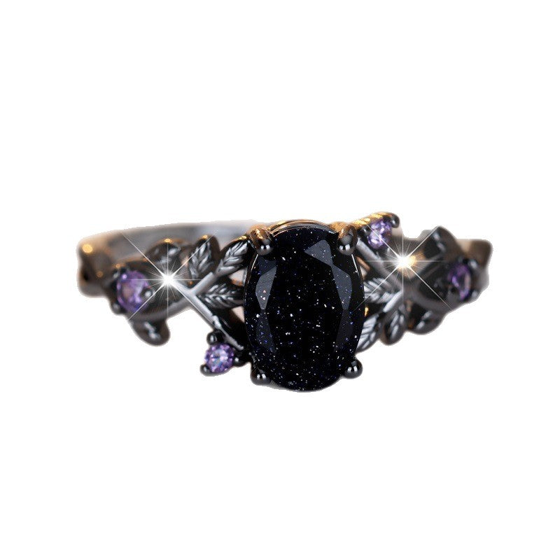 Starlit Void Crystal Ring