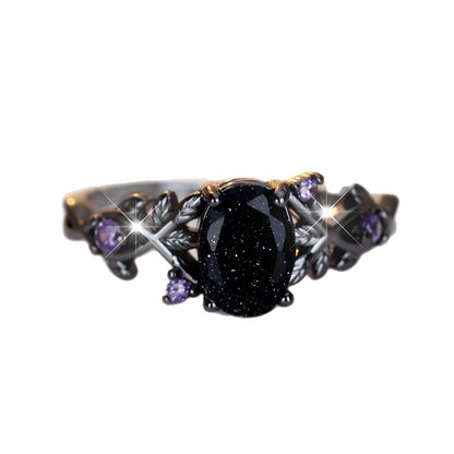 Starlit Void Crystal Ring
