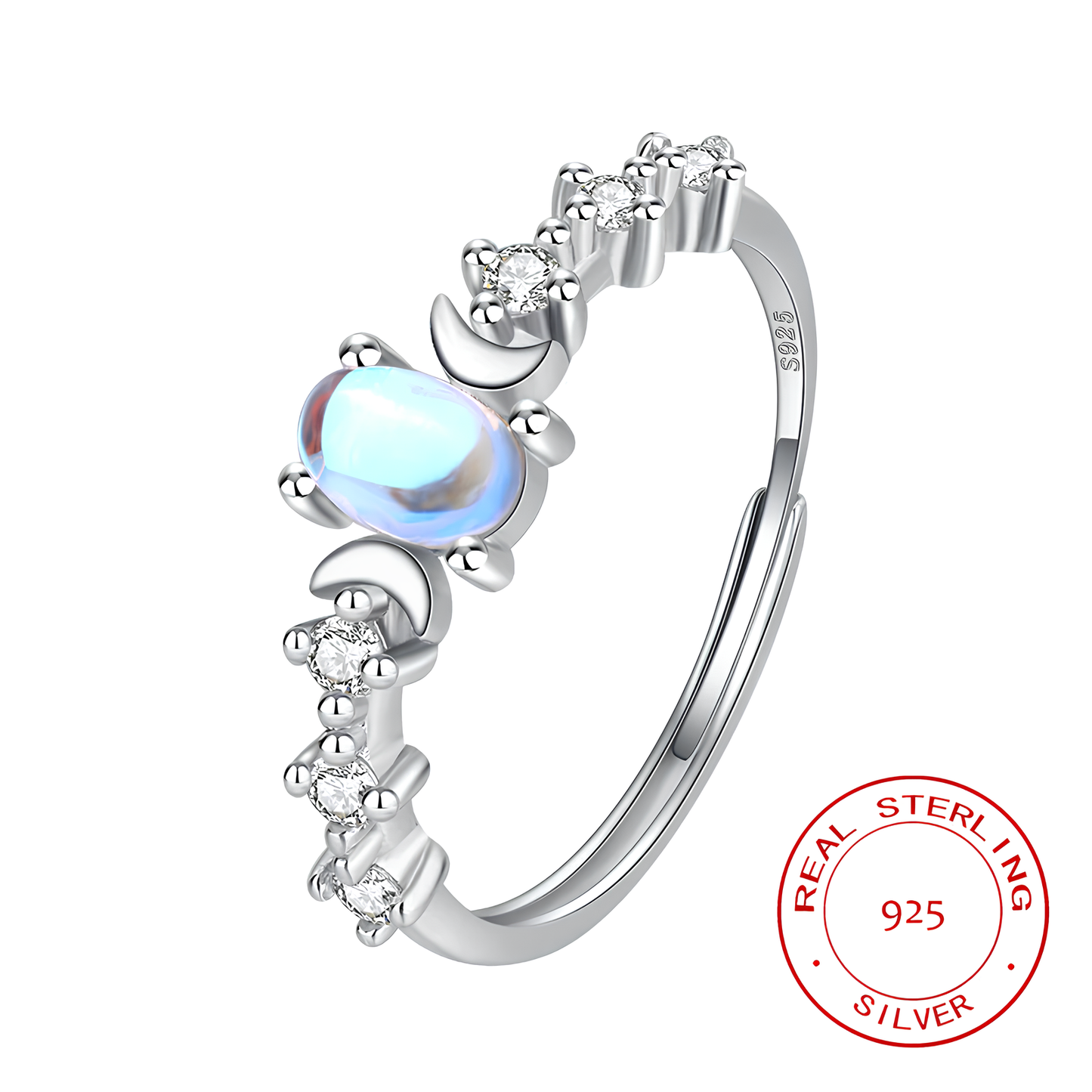 Celestial Triple Moon Goddess Ring