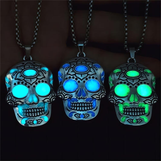 Luminous Skull of Enchantment Necklace