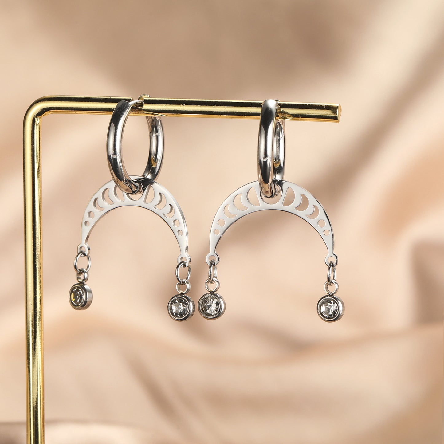 Enchanted Moon Phase Crescent Earrings