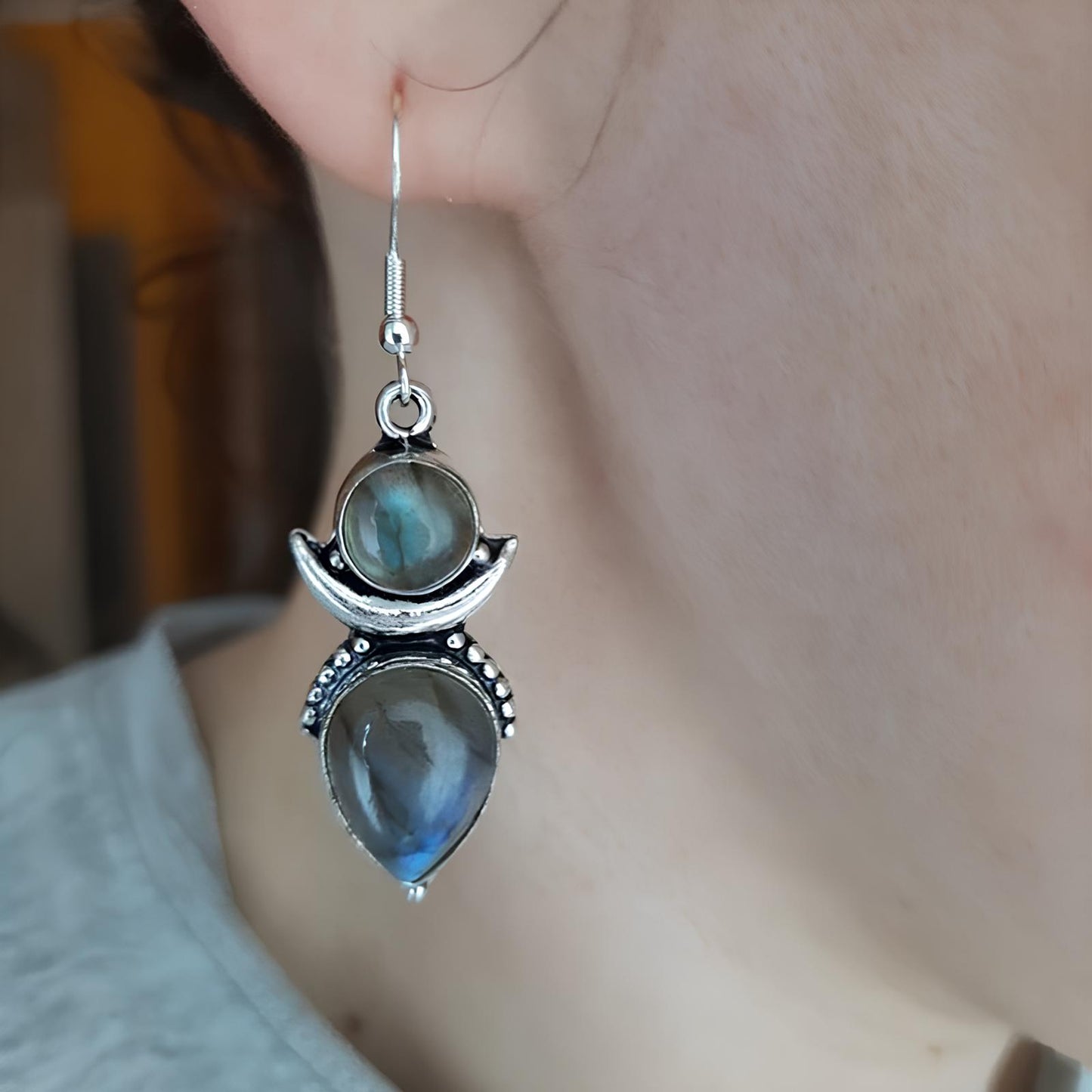 Moonstone Drop Earrings