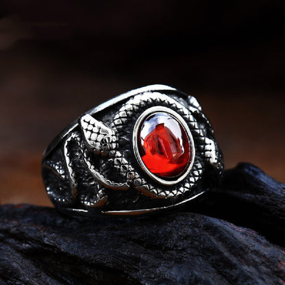 Crimson Serpent Guardian Ring