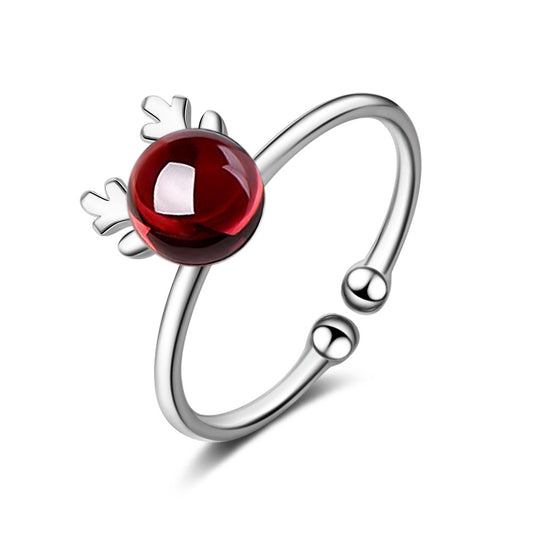Crimson Antler Totem Ring