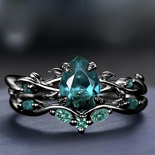 Verdant Grove Crystal Ring