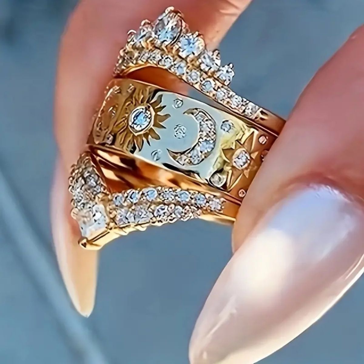 Eclipse of Light & Shadow Ritual Ring Set