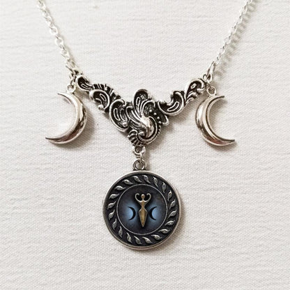 Eternal Moon Goddess Vintage Necklace