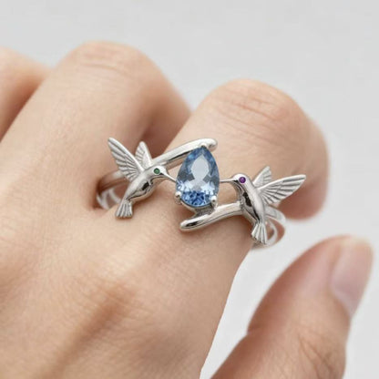 Twin Hummingbird Harmony Ring