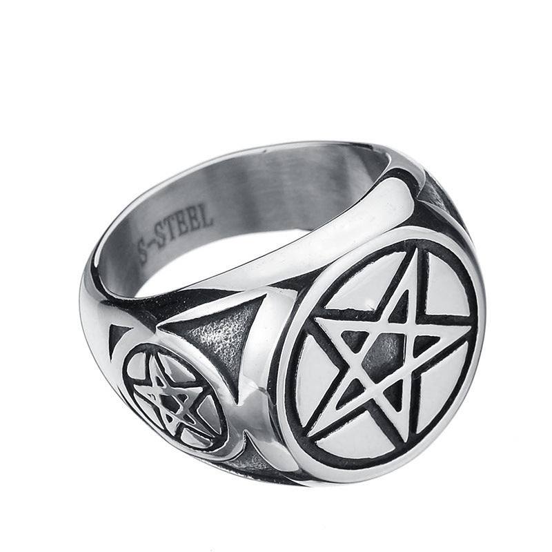 Triple Pentacle Guardian Ring
