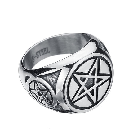 Triple Pentacle Guardian Ring