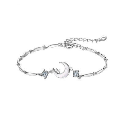 Lunar Grace Crescent Chain Bracelet
